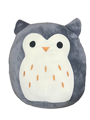 Kellytoy Squishmallow 16 Gray Owl Super Soft Squishy Plush Toy Pillow Pet (Gray)