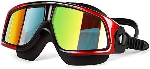 EocuSun Swimming Goggles, Swim Goggles for Men Women Youth Kids Child, Triathlon Goggles with Mirrored & Clear Anti Fog UV Protection Waterproof Lenses and Free Mesh Bag