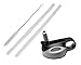 WaterFit Straw Lid Cap for Hydro Flask Wide Mouth Sport Water Bottles and Two Plastic Straws - Black-Gray / Brush