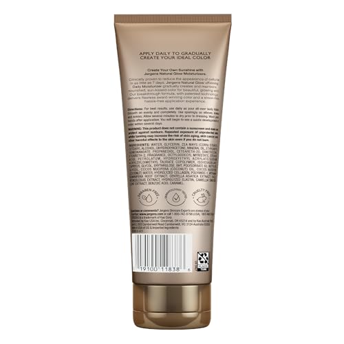 JERGENS NATURAL GLOW + FIRMING DAILY MOISTURIZER MEDIUM TO TAN SKIN TONES 7.5OZ
