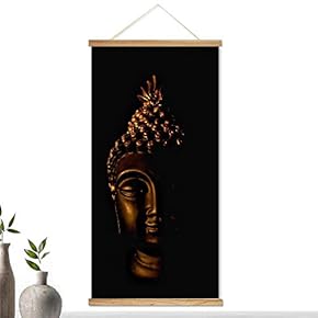 Hanging Poster NO Magnetic Wooden Framed, Religion Wall Art Home Wall Canvas Prints Decoration Ready to Hang - 18"x36"