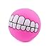 Funny Pet Dog Ball Teeth Silicon Toy Chew Squeaker Squeaky Sound Dogs Play Toys by Unbranded