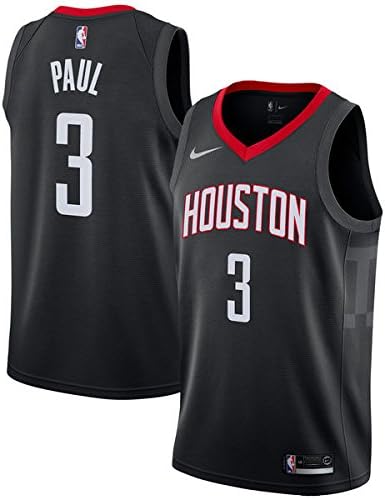 KEISHA TAYLor Men's Houston #3 Paul Black Swingman Jersey Statement Edition (Black, Medium)