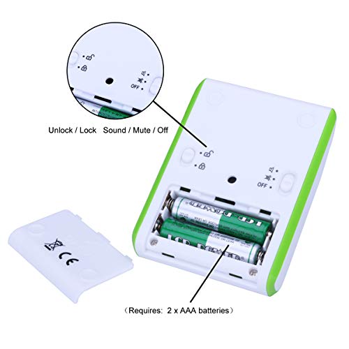 AIMILAR Digital Countdown Repeat Cycle Timer - Count Up Down Loop Timer Clock for Kitchen Cooking Kids Games Students Teacher (Green) - Thumbnail 5