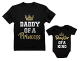 Tstars Father & Daughter Matching Set Gift for Dad & Baby Girl Bodysuit & Men's Shirt