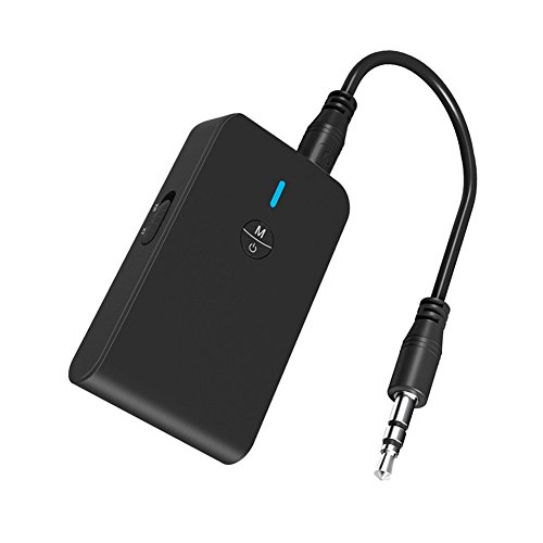 Bluetooth HIFI Audio Transmitter and Receiver,2 in1 Wireless Music Adapter for TV/Home Stereo System Headphones Speakers MP3/MP4/iPhone ， Connects to 2 Devices