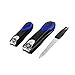 Gotofine Premium Quality Nail Clipper Set - Fingernail + Toenail With Antiskid Sleeve and Nail Catcher (Blue)
