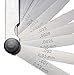 Jfbrix 32 Blades Stainless Steel Feeler Gauge with Metric and Imperial Scale for Measuring Gap Width or Thickness