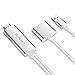 Lexsong Lightning to HDMI Cable USB to HDMI Adapter&3.5mm Audio Port 1080P HDTV Cable for Android, iOS(Lightning/Micro USB/Type-C)