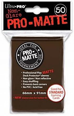 Ultra Pro SLEEVES Pro D12 Card Game (Matte Brown), 50ct