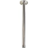 Kingston Brass K211C6 12-Inch Rain Drop Ceiling Mount Shower Arm with Round Flange in Polished Nickel