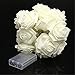 VIPMOON 20 LED Rose Flower String Lights, 2M/6.6ft Battery Operated Romantic Roses String Lights for Wedding, Room, Balcony, Stairs, Festival Party Decor