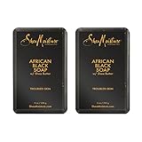 Shea Moisture Soap Bar African Black With Shea Butter 8 Ounce (235ml) (2 Pack)