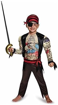 Disguise Costumes Inked Pirate, Toddler Muscle Costume, 2T 03989784018