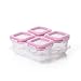 OXO Tot Glass Baby Blocks Food Storage Containers, Pink, 4 oz primary