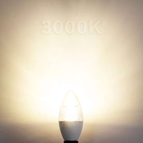 HENLIX E12 Candelabra LED Bulbs, 40 Watt Equivalent, 3000K Warm White B11 LED Candelabra Base, Non-Dimmable, Clear, 12 Pack