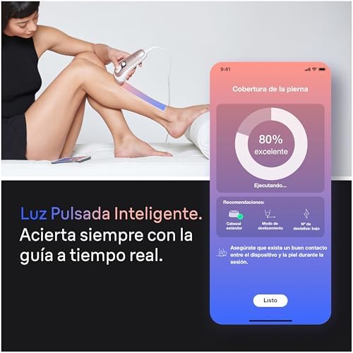 Depiladora Luz Pulsada Skin i·expert Smart IPL, PL7387, Blanco/Bronce