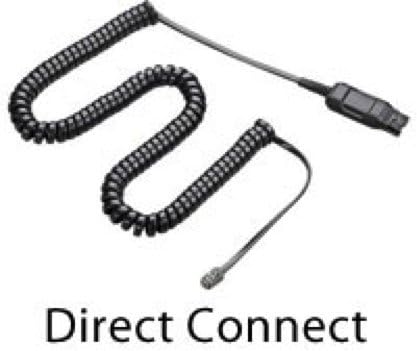Direct Connect Cable A10 for Plantronics QD Headset, Addasound, VXI P Series, Starkey P Series, Smith Corona P Series HW 66268-03