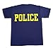 NYPD Kids Short Sleeve Screen Print Police Back T-shirt Navy Yellow Medium (1...