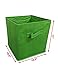 Sodynee Foldable Cloth Storage Cube Basket Bins Organizer Containers Drawers, 6 Pack, Green
