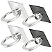 Cell Phone Holder, 4 Pack SENHAI Universal Smartphone Ring Grip Stand Car Mounts for iPhone, Ipad, Samsung HTC Nokia Smartphones, Tablet (2 Black, 2 Sliver)