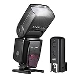 Wireless Flash, Andoer Speedlite GN50 Support 100m 5600k Flash LCD Display Flash Universal On-Camera Slave with Flash Trigger for Canon Nikon for Sony A7/ A7 II/ A7S/ A7R/ A7S II DSLR Cameras