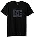 DC Men's Star Short Sleeve Logo Tee Shirt, Black/Dark Shadow, Medium