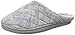 Dearfoams Women’s Quilted Terry Clog Mule Slipper - Padded Slip-Ons with Skid-Resistant Rubber Outsole