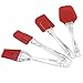 VonShef 4 Piece Silicone Cake Baking Mixing Spatula Scraper and Brush Set