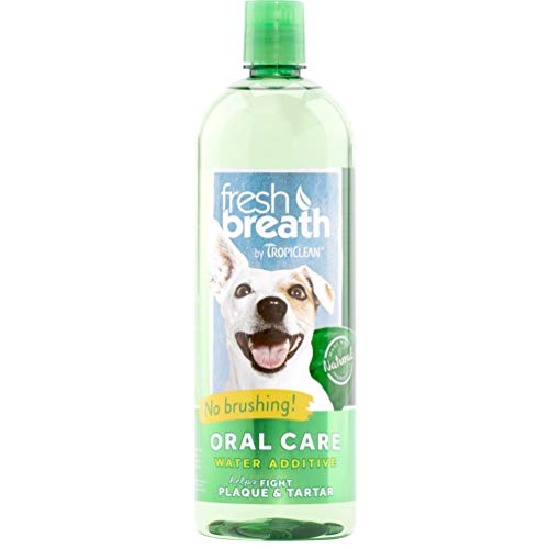 TropiClean Fresh Breath Plaque Remover Pet Water Additive 33.8oz