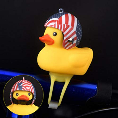 image for Nesee Bicycle Light Cartoon Duck Head Light Shining Duck Bicycle Bells