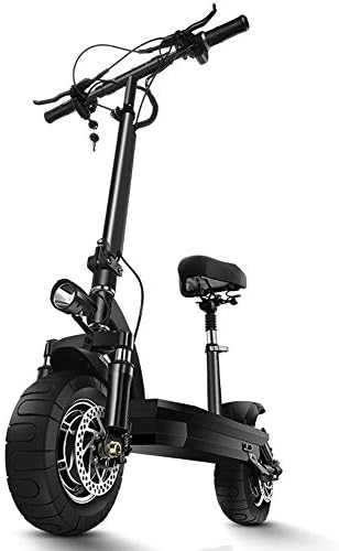Folding Electric Scooter 2400W Double Motor LCD Display Screen 3 Speed Modes 10 Inch Explosion-Proof Tire 60km Long Range Electric Kick Scooter with LED Light