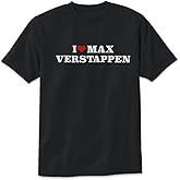 I Love Max Verstappen T-Shirt I Heart Max Verstappen Unisex Design Tee Short Sleeve Unisex Shirt
