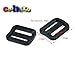 CooBigo 12 Pack Plastic Buckles for Straps 3/4 Inch Tri-Glide Slide, Plastic Slide Clip Heavy Duty Adjustable Webbing Tri-glides Slider Buckle for Backpack Straps Dog Collar Harness