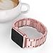 Wearlizer Light Purple Thin Leather Compatible with for iWatch Band 38mm 40mm Womens Slim Sport Strap Replacement Wristband Leisure Small Bracelet (Rose Gold Metal Clasp) Series 5 4 3 2 1 Edition