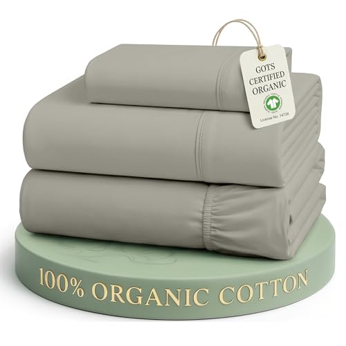 LANE LINEN Twin Sheet Set Silver