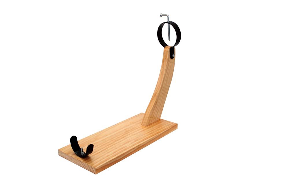 Inalsa Curved Ham Holder, Wood, Brown, 48 x 17 x 37 cm