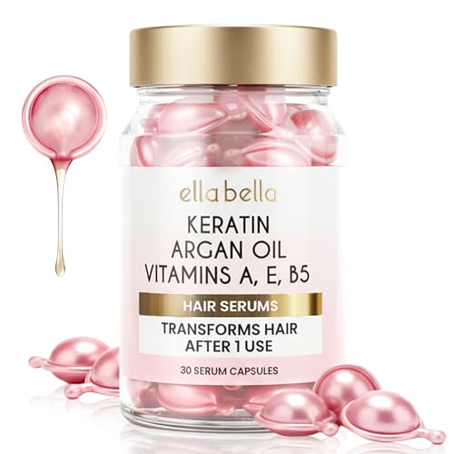 ELLA BELLA® Keratin Hair Serum with Argan Oil & Vitamins A, E, B5 417z0fHQ7qL