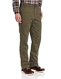 Carhartt Men's Washed Twill Dungaree Flannel Lined,Army Green,34 x 32