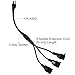 Orlich 20 Inch 1 to 3 Extension Cord Splitter Cable/Outlet Power Splitter Cord,Cable Strip Outlet Saver-16AWG Wire,UL Listed (1-to-3 Splitter Extention Cord)