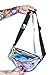 Amily Hologram Laser Leather Fanny Pack Bag Iridescent Bum Bag Purse for Raves and Festivals Iridescent