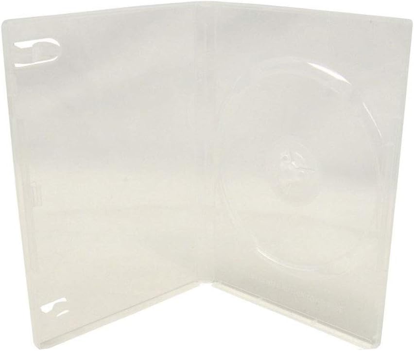 Maxtek 14mm Single Clear Standard DVD Case with Outter Clear Sleeve, 25 PCs. Disc Not Included.: Computers & Accessories