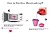 Collapsible Silicone Cup for Menstrual Cup Sterilizing, Reusable Food-Grade Silicone Cup for Camping Hiking Traveling