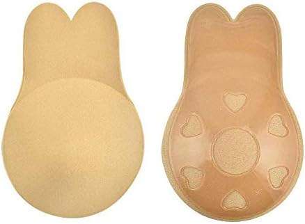 2 Pair Reusable Invisible Rabbit-shaped Lift Up Bra Tape Magic Strapless Self Adhesive Nipple Cover Lifting And Enhancing Breasts