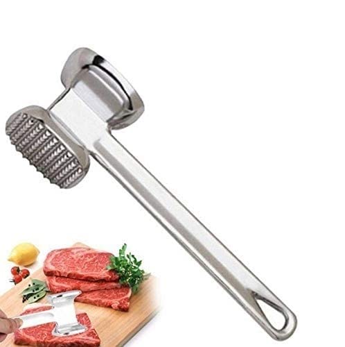 AL-FAHMI Aluminium Meat Mallet Tenderizer Steak Beef Chicken Metal Hammer Kitchen Tool Durable Tool (Aluminum)