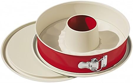 ALPFA Set of Leak-Proof springform Pans 26cm Creme, Ceramic, Red/Crème, 26 x 26 x 7.5 cm