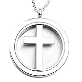 JOVIVI 316l Surgical Stainless Steel Aromatherapy Essential Oil Diffuser Necklace Locket Pendant Jewelry on 24 Inch Chain