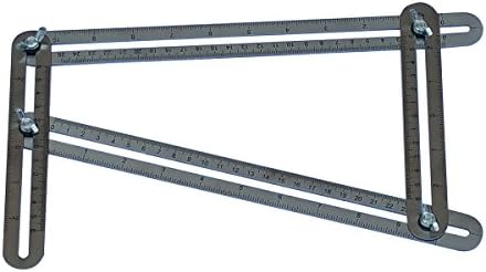 Buwei Universal Angularizer Ruler - Full Metal Multi Angle Measuring Tool - Ultimate Template Tool - Stainless Steel Multi Functional Ruler