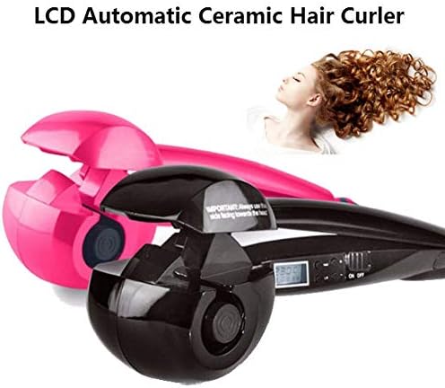 YMCCOOL Magic Automatic Hair Curler,Hair Wand Roller Wave Machine Ceramic Automatic Curling Iron Machine with with LCD Digital Display Time/Temperature/Curling Direction Setting for All Hair Types