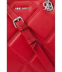 Nine West Skyes Satchel Dark Lipstick Red One Size